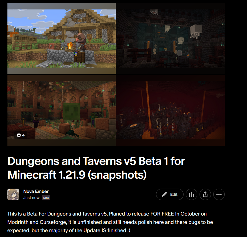 Dungeons and Taverns v5 Beta 1