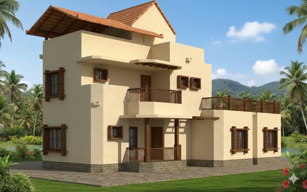 limenleap's tweet image. First image is preview generated in TAD (our design software -- teamtad.com) The 2nd image is the same bungalow rendered in Gemini AI (Nano Banana)   Preview = 1 second. Rendered image = 2 seconds approx.  #AI #AIM #BIM #ArchitectureDesign #architects #makeinindia