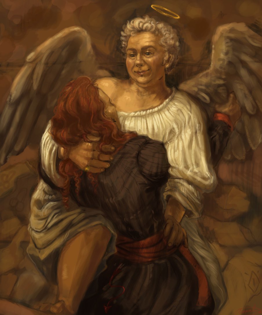 Haven’t posted in a…while, so here’s a quick GO repaint of Rembrandt’s ‘Jacob wrestling with the Angel’🧍