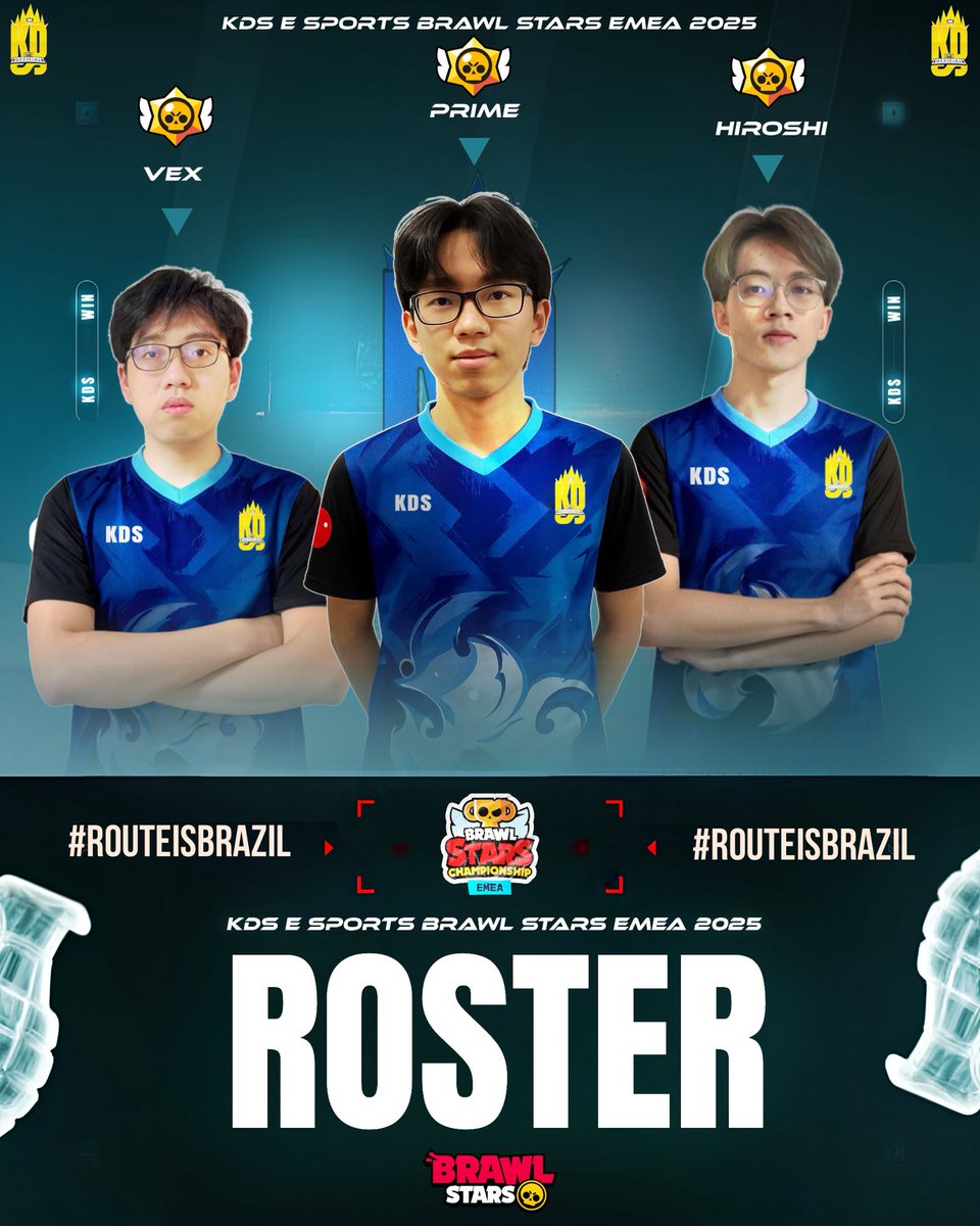 Introducing Our New Brawl Stars Roster ⭐️❤️

See you at Brazil 🇧🇷 

Players 🤾;
<a href="/HiroshiiBs/">HiroshiiSpamz</a> 
<a href="/pri_xme/">Prime 🐈</a> 
<a href="/Vex_BS/">Vex</a> 
Staffs 📱🧙
<a href="/Nikounaki_bs/">Lilian Vostes</a> 

#KDSWIN  #KDS4WIN #Routeisbrazil
#BrawlStars