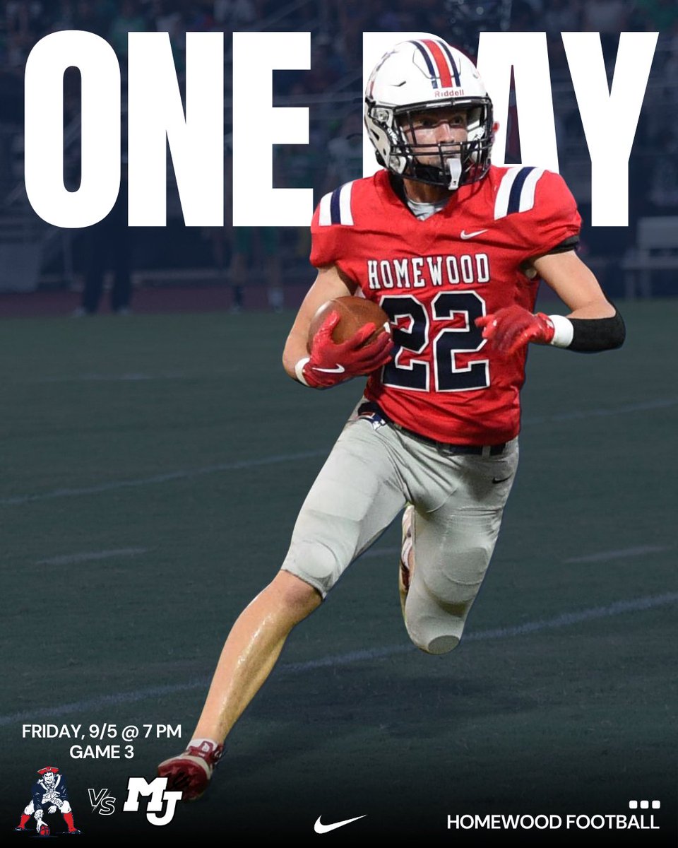 TOMORROW - Homewood hosts Mortimer Jordan at Waldrop Stadium at 7 pm for the region opener. BE THERE!

If you can't make it, be sure to tune in to our live broadcast - available on YouTube, our NFHS Network page or on Mixlr. Find the links in our bio or on our mobile app!