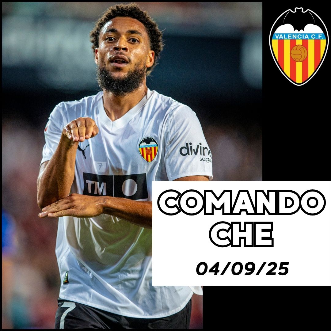 Nuevo programa de Comando Che

Repasamos la victoria contra el Getafe

Analizamos el mercado con <a href="/diego21estebann/">Diego Esteban</a> 

Hablamos del Nou Mestalla

Tertulia con <a href="/Sergi98Martinez/">Sergi Martínez</a> y <a href="/arturouv14/">Arturo</a> 

ivoox.com/comando-che-04…