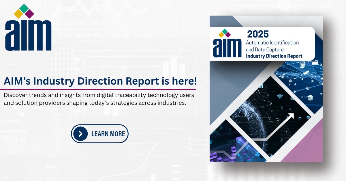 📢 Just released! AIM's AIDC Industry Direction Report reveals strong growth ahead for #AIDC as orgs invest in #AI, #IoT, #5G, #robotics &amp; more to boost agility &amp; fight supply chain disruption. 📈

🔗 Learn more: aimglobal.org/2025-industry-…

#DigitalTransformation #Automation