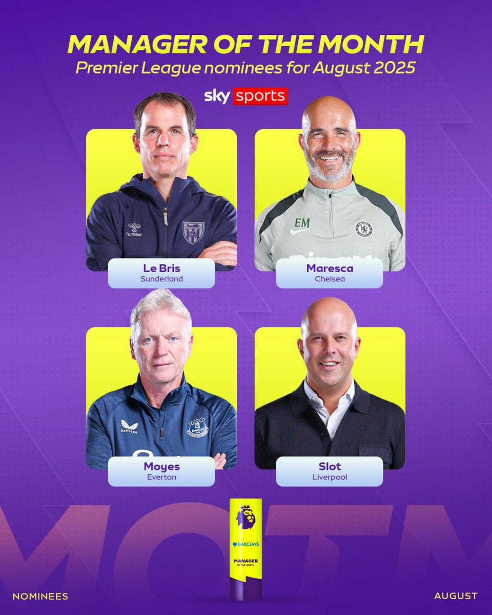 BREAKING: The nominees for the Barclays Manager of the Month for August have been revealed! 👀

Who gets you Vote

<a href="/C_Peacemaker1/">Chris The Peacemaker</a>