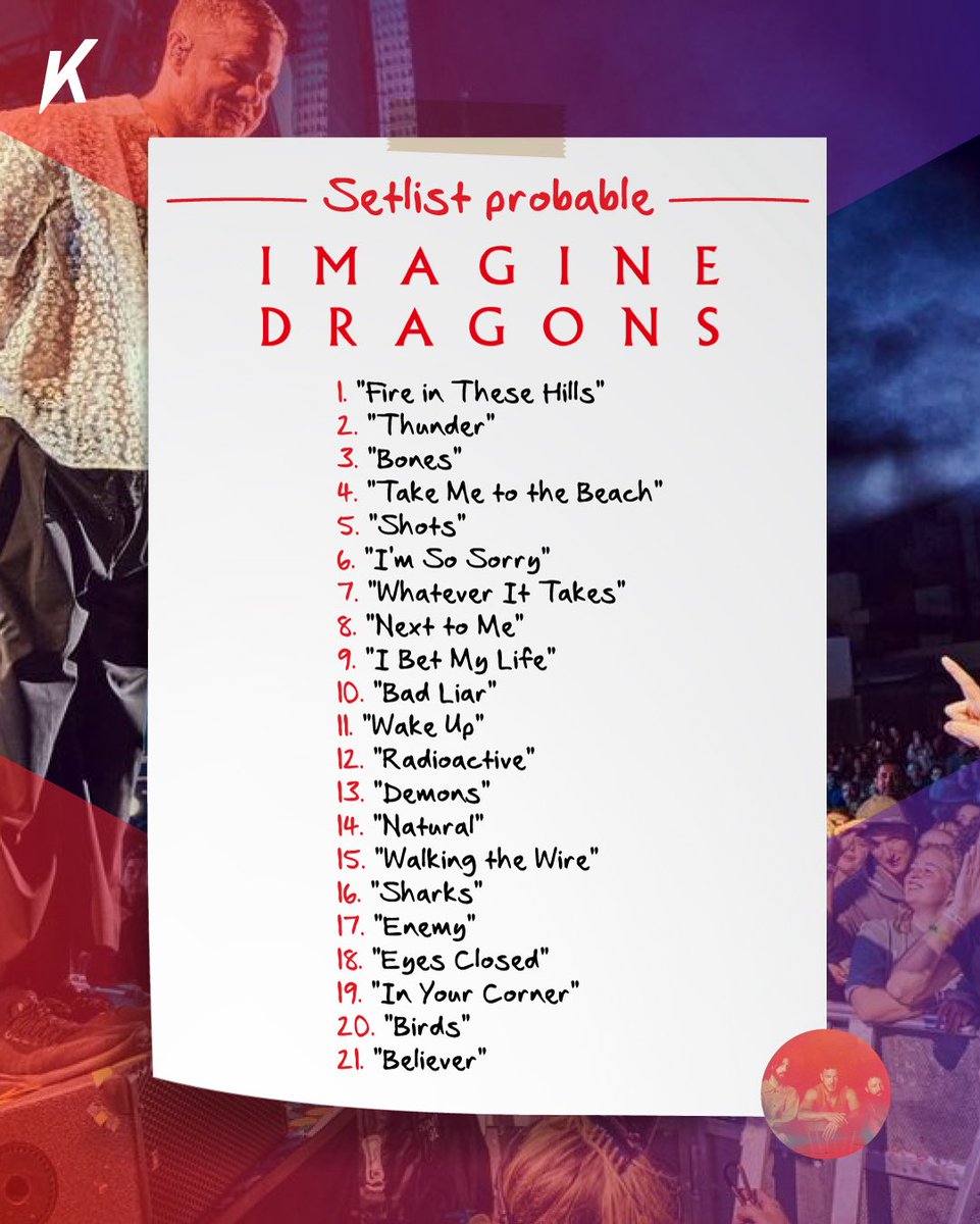 TransportesK's tweet image. 🚨 Spoiler alert 🚨 

Esto sería lo que Imagine Dragons toque en sus conciertos en el Estadio GNP Seguros. 👇🏽