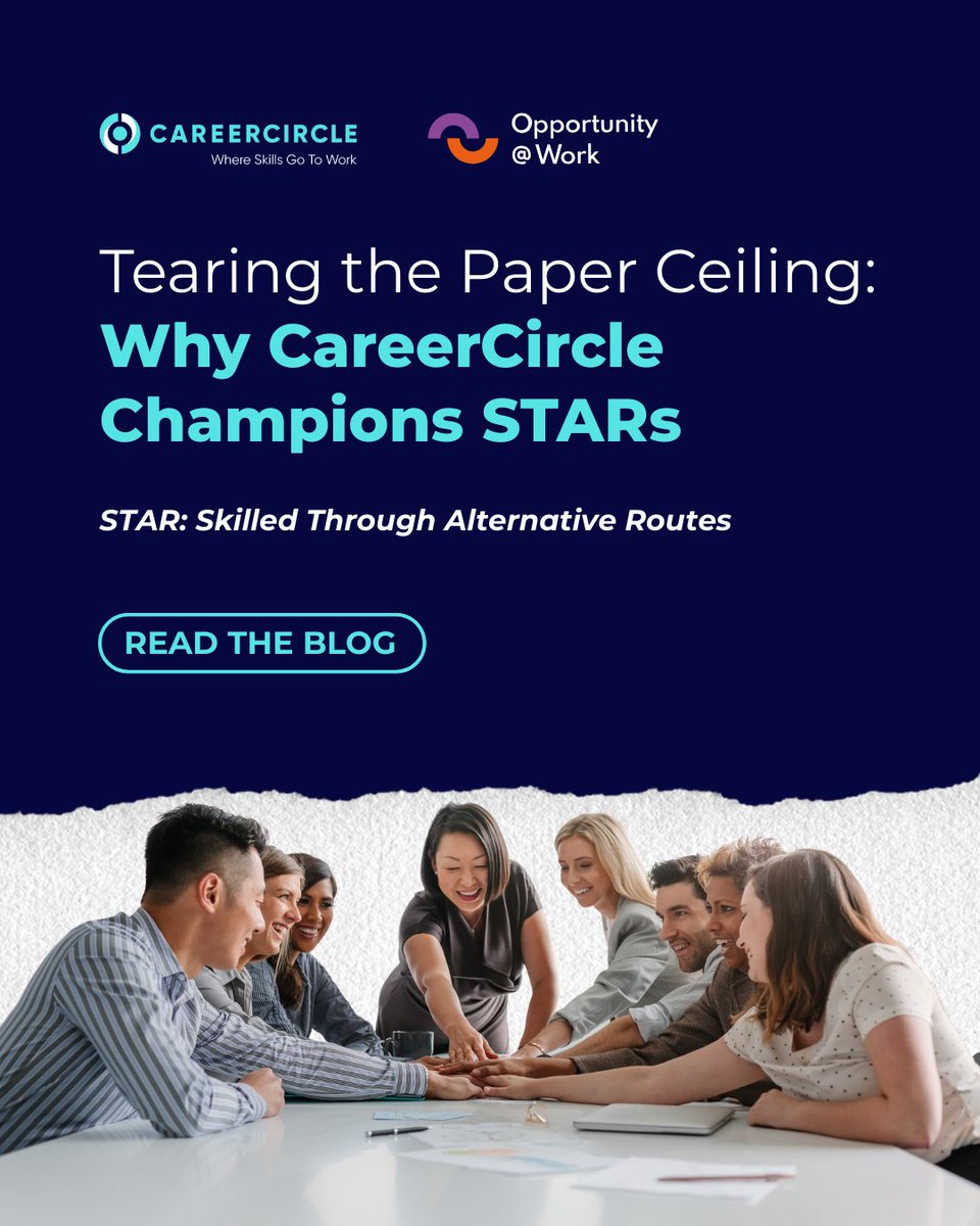 We're proud to be a member of <a href="/OpptyatWork/">Opportunity@Work</a>'s Tear The Paper Ceiling Coalition, working alongside companies like Google, IBM, and Microsoft to promote skills-first hiring. 

Learn more about our commitment to helping STAR talent here: bit.ly/3JSEcG9