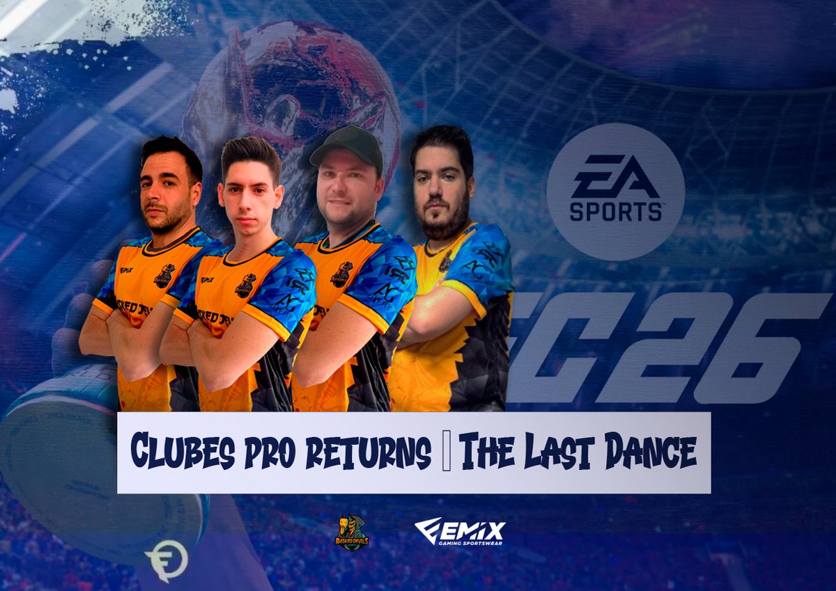 🚨 Noticia 🚨

Volvemos a clubes pro con un "The last dance" de cara al #FC26

Mantenemos los capitanes que nos han llevado el equipo durante tantos y tantos años

👤 <a href="/centollito21/">centollito</a> 
👤 <a href="/alexmagia21/">magia21</a> 
👤 <a href="/Karlos_Darek/">DAR€K_13</a> 
👤 <a href="/GartxiGR7/">Borja Garcia</a> 

#GoDevils 😈