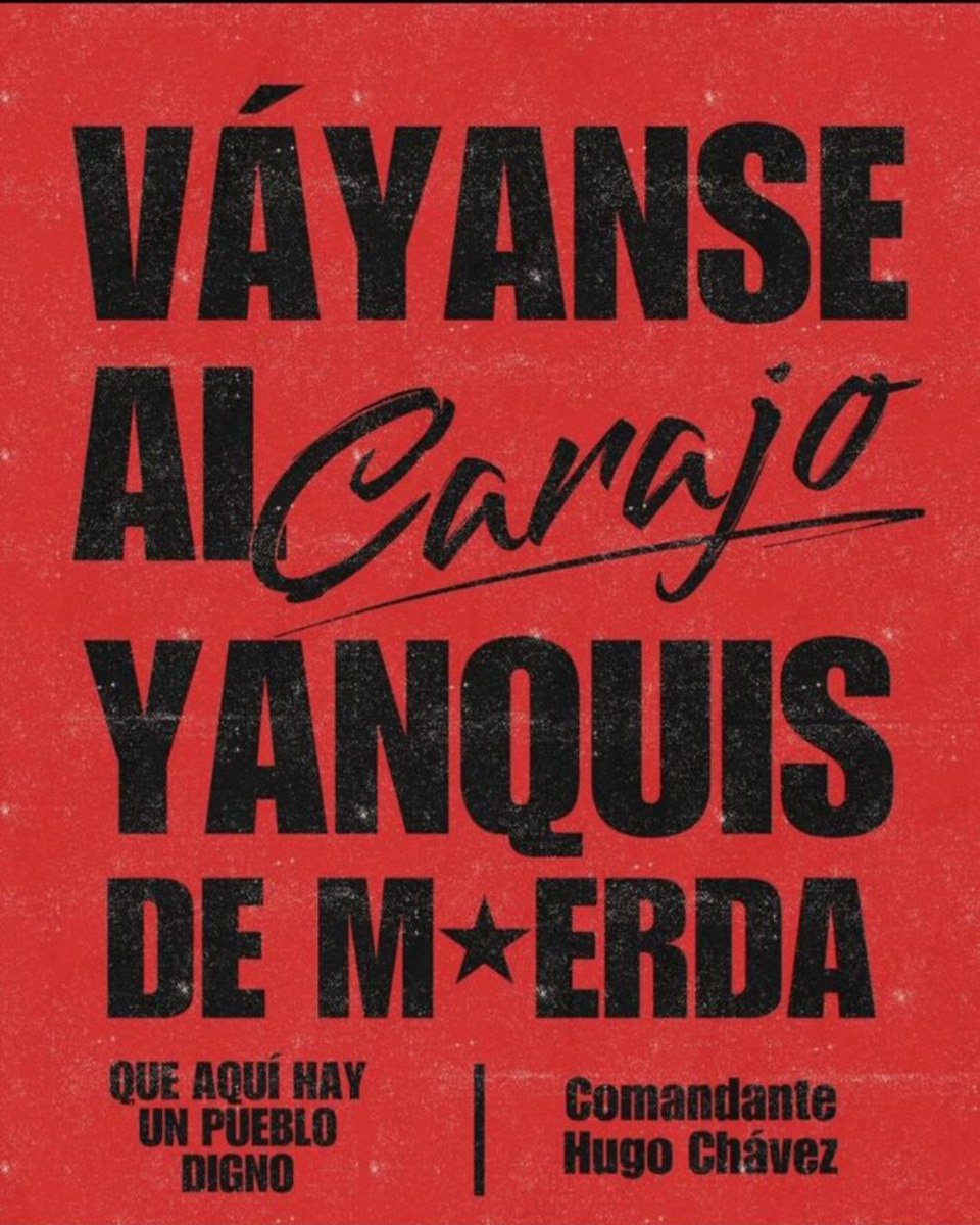 “La libertad no es un ser, es el ser del hombre mismo, que se hace a sí mismo en la negación de las cadenas que lo oprimen"
Frente a flotas, sanciones y relatos imperiales, Venezuela  rehace una y otra vez en libertad. No es amenaza: es el porvenir de los pueblos.
#YankeesGoHome