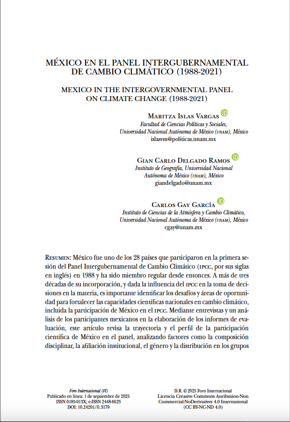 Foro_Int's tweet photo. 👉Maritza Islas, Gian Carlo Delgado y Carlos Gay García estudian la participación científica de México en el Panel Intergubernamental de Cambio Climático (IPCC) y proponen recomendaciones.👈♻️

💻🔋📗💚♻️👍🤳

Imperdible https://t.co/YzNGWXTyNT
@CEIColmex @elcolmex @BiblioColmex https://t.co/4RFjqjNmsq