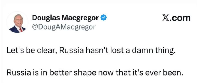anubi77787292's tweet image. Ex consigliere del ministro della Difesa degli Stati Uniti, colonnello in pensione Douglas #Macgregor:
&quot;L&apos;organizzazione #NATO è morta!
Mettiamo i puntini sulle &quot;i&quot;: 
la #Russia non ha perso nulla
Al contrario ora è in forma migliore che mai&quot;.