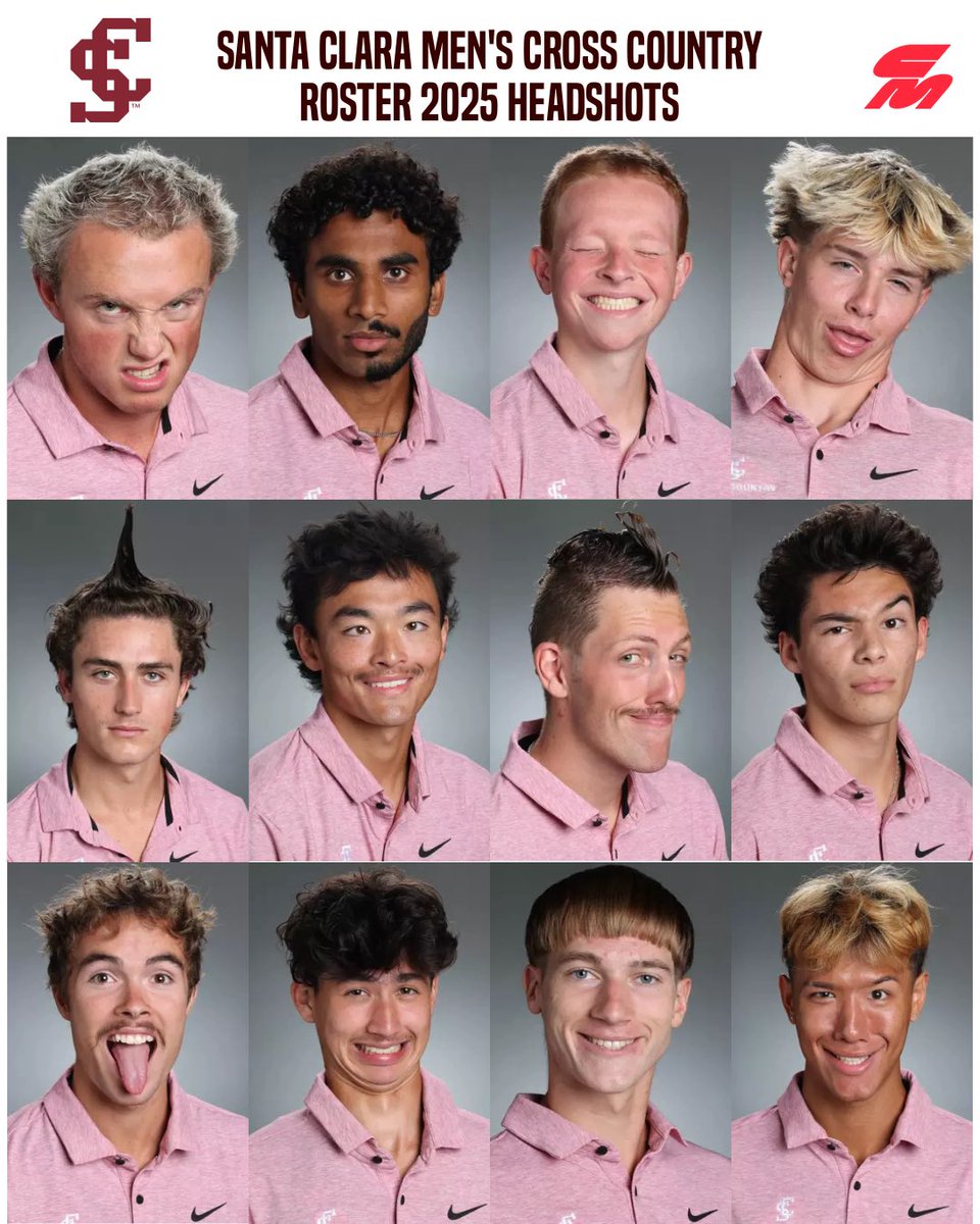 CITIUS MAG (@citiusmag) on Twitter photo As always, no one does cross country headshots better 🙌
We are now going 7 years strong on our tradition with the <a href="/SCUXCTF/">Santa Clara Cross Country/Track & Field</a> men’s cross country team 🐎
Legends.
(Next year, they need to go back to their crazy facial hair days.) As always, no one does cross country headshots better 🙌
We are now going 7 years strong on our tradition with the <a href="/SCUXCTF/">Santa Clara Cross Country/Track & Field</a> men’s cross country team 🐎
Legends.
(Next year, they need to go back to their crazy facial hair days.)