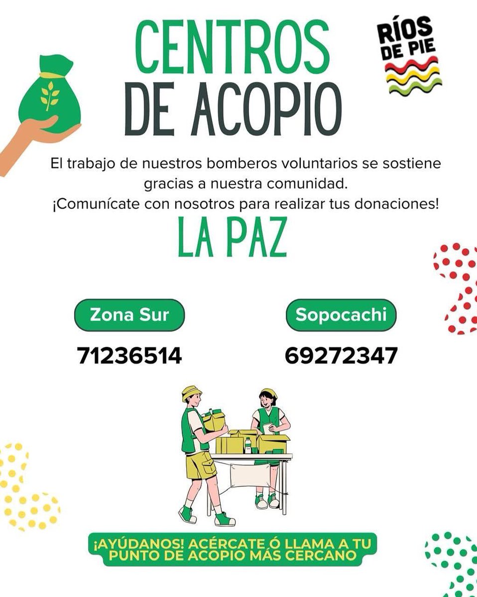 RiosDePie's tweet photo. El trabajo de nuestros bomberos se sostiene gracias a nuestra comunidad. 💪

Revisa la lista de necesidades para saber que necesitan los bomberos y en los siguientes números podrás comunicarte con el centro de acopio que te corresponda para realizar tus donaciones. https://t.co/M014KjhAr3
