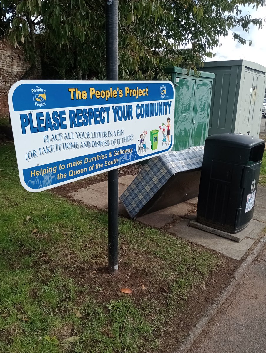 It's Dumfries Shine week where volunteers are cleaning up the town.
And we get this...🙄