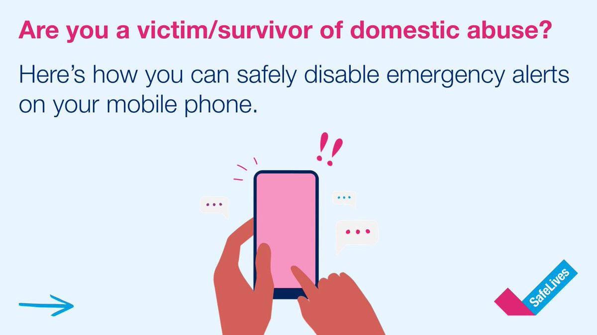 JNHanvey's tweet image. Are you or do you know a victim or someone at risk of DV? 

The next UK emergency alert test takes place at around 3pm on Sunday 7th September. A loud alert will sound on mobile phones even if they are on silent, which could put someone experiencing abuse at risk if they have a…