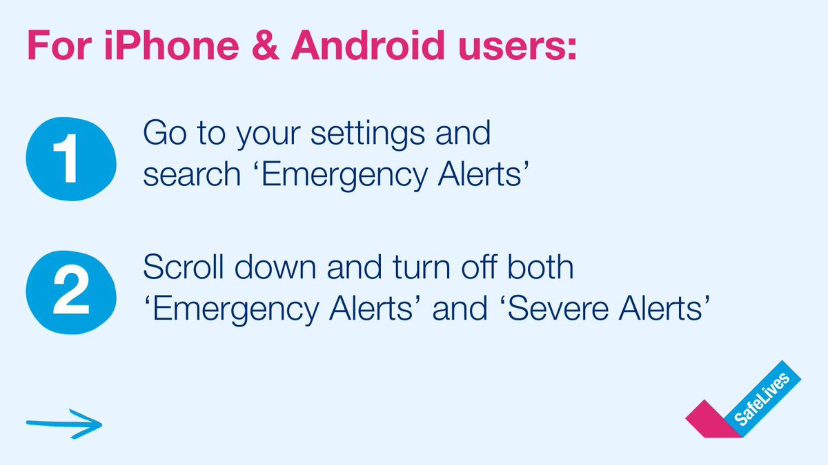 JNHanvey's tweet image. Are you or do you know a victim or someone at risk of DV? 

The next UK emergency alert test takes place at around 3pm on Sunday 7th September. A loud alert will sound on mobile phones even if they are on silent, which could put someone experiencing abuse at risk if they have a…