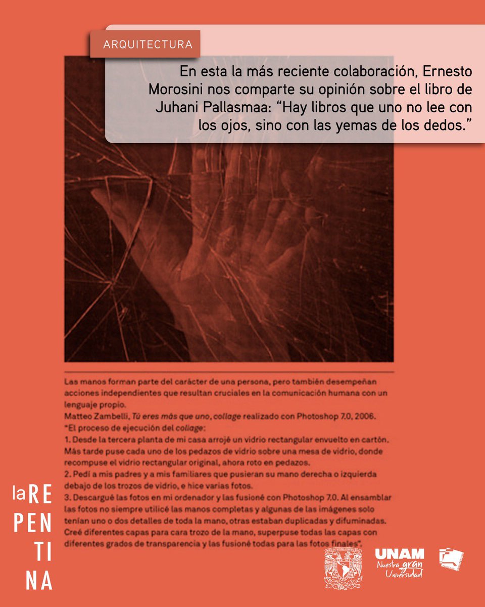 ✨Consulta la plataforma
de La Repentina y descubre la sección de notas✨ 
“Opinión de Ernesto Morosini sobre «La mano que piensa»” 

🔗 Más información en el link de nuestra bio.