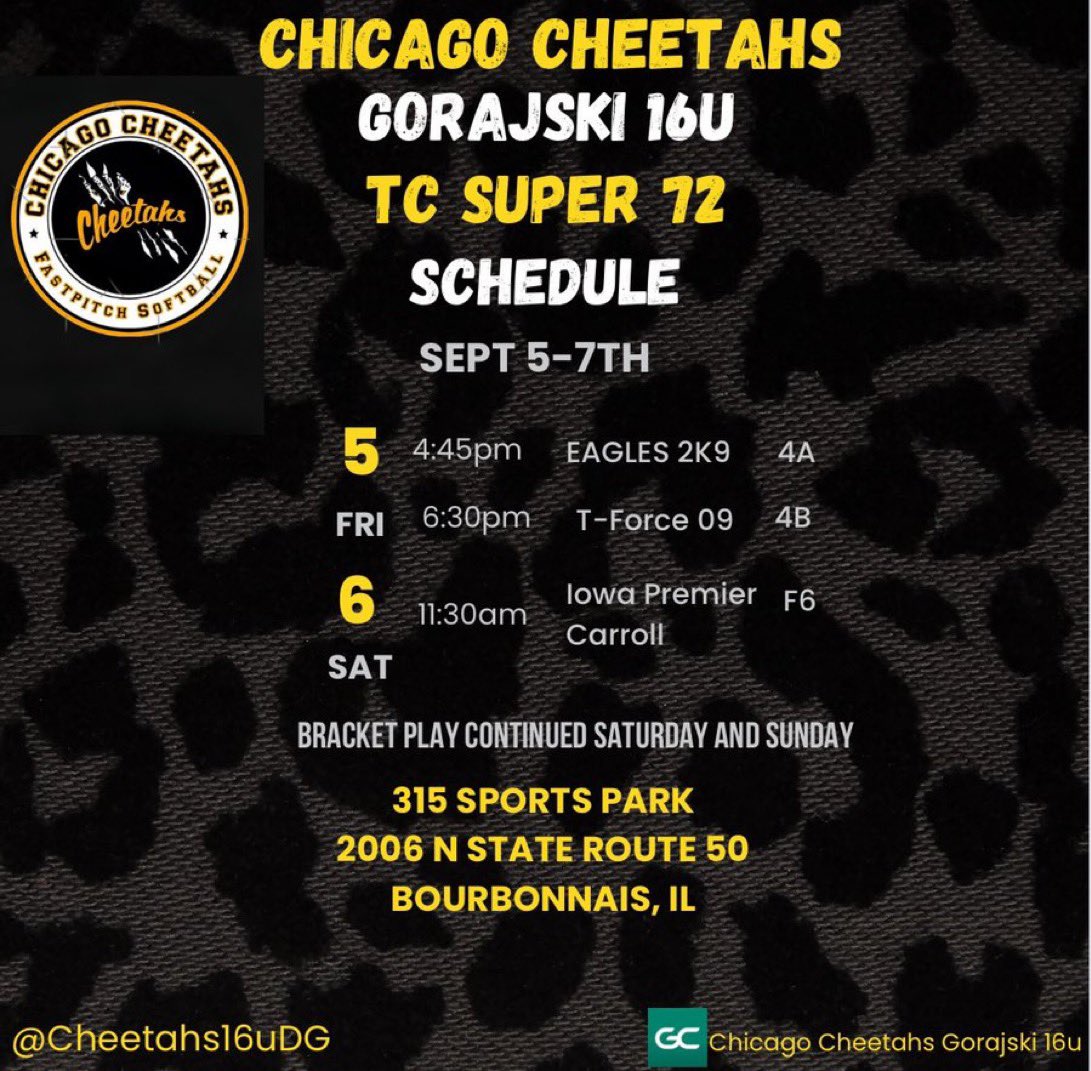 Grateful for the opportunity to compete this weekend! 🥎 Schedule is below—time to put in the work and play the game I love! <a href="/Cheetahs16uDG/">Chicago Cheetahs -Gorajski</a> <a href="/D1Softball/">D1Softball</a> <a href="/NCAASoftball/">NCAA Softball</a> <a href="/CoastRecruitsSB/">Coast Recruits 🥎</a> <a href="/SBRRetweets/">Softball Recruiting Reposts</a>