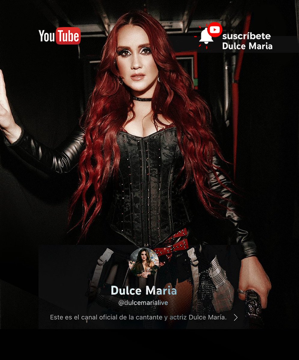 Suscríbete al canal oficial de <a href="/DulceMaria/">Dulce Maria</a> en YouTube 🎥🎶 dale play a todos sus videos. 
🔗 youtube.com/dulcemarialive