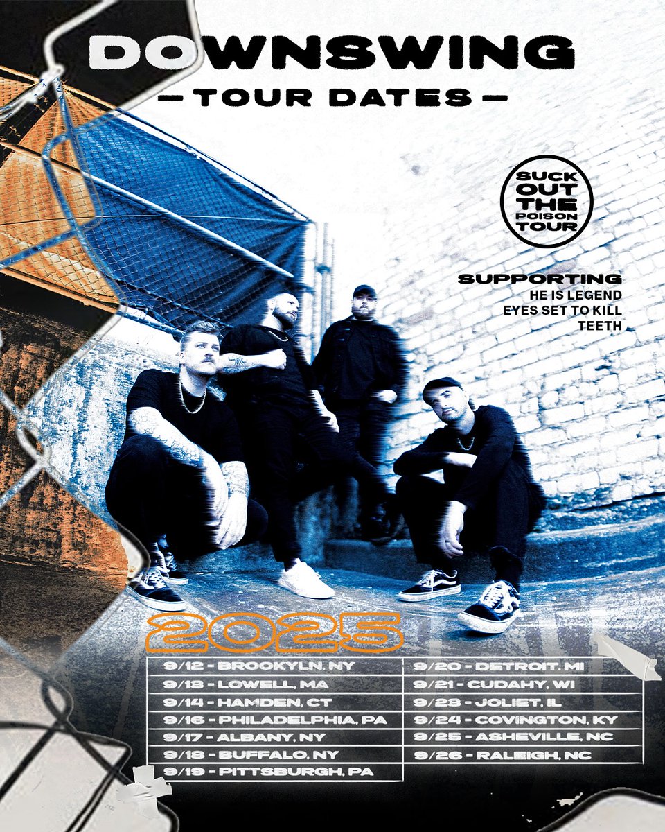 <a href="/downswingstyle/">DOWNSWING</a> hits the road next week 🤘 Catch them supporting <a href="/HeIsLegendNC/">He Is Legend</a> <a href="/eyessettokill/">Eyes Set To Kill</a> and <a href="/teethnoise905/">TEETH</a>
