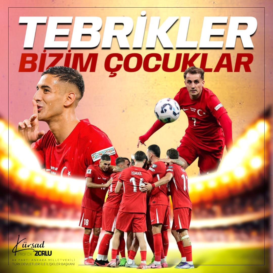2026 FIFA Dünya Kupası yolunda E Grubu'ndaki ilk maçında Gürcistan’ı 3-2 mağlup eden A Milli Futbol Takımımızı tebrik ediyorum.

Haydi #BizimÇocuklar🇹🇷👏
#millitakım