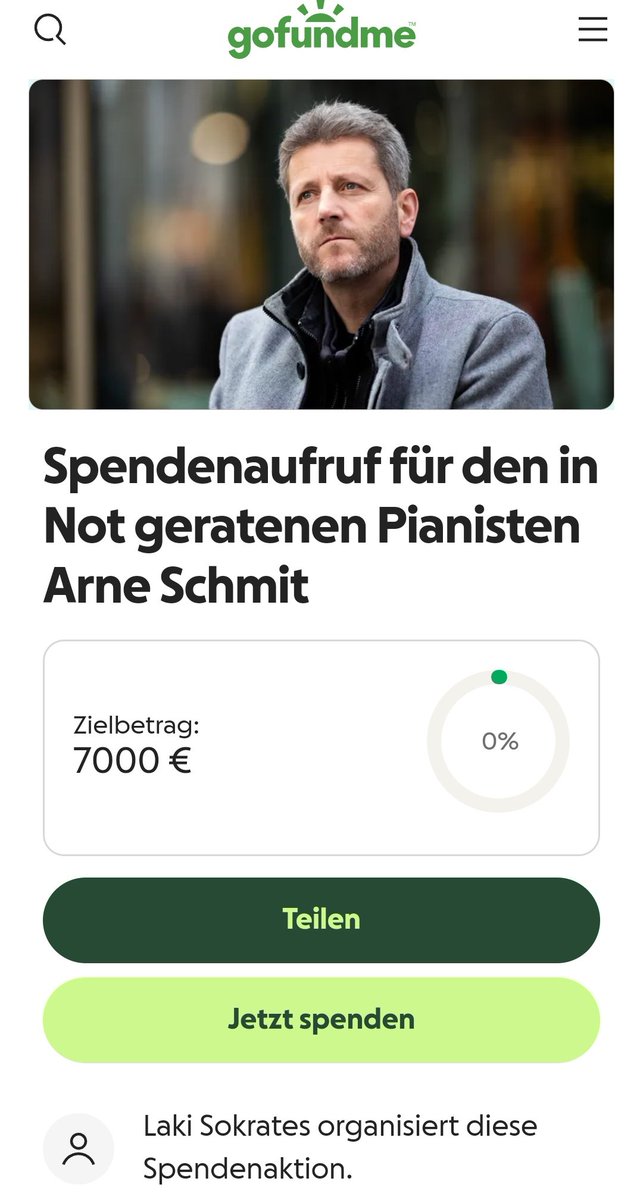 larissa_roesch's tweet photo. Viel hilft viel, hat sich #LakiSokrates gesagt und hat gleich mal DREI Gofundmes für den Klimperkastenmann #ArneSchmitt eingerichtet.
Und dann gibt's noch eine Kampagne, die ÜBERHAUPT NICHT mit dem Bananenmann und seinen Freunden #ThomasBrauner und Laki abgesprochen ist! 😱 https://t.co/kNpOkrP37e