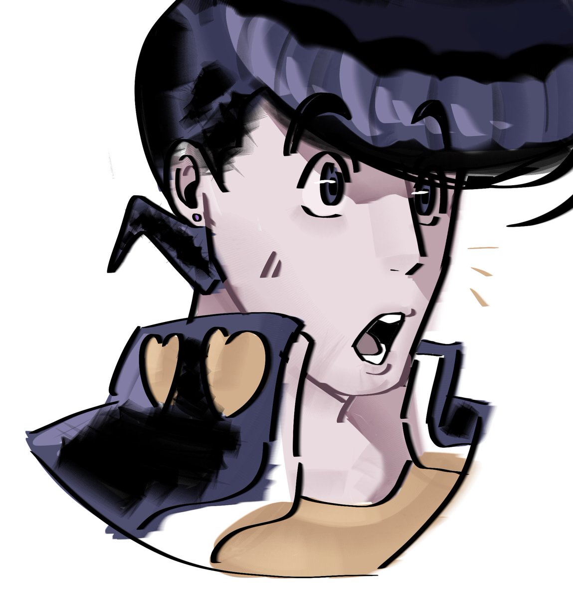 Himawari1617's tweet photo. Another surprised Josuke. #jjba #jojosbizarreadventure https://t.co/pLHPdADbkY