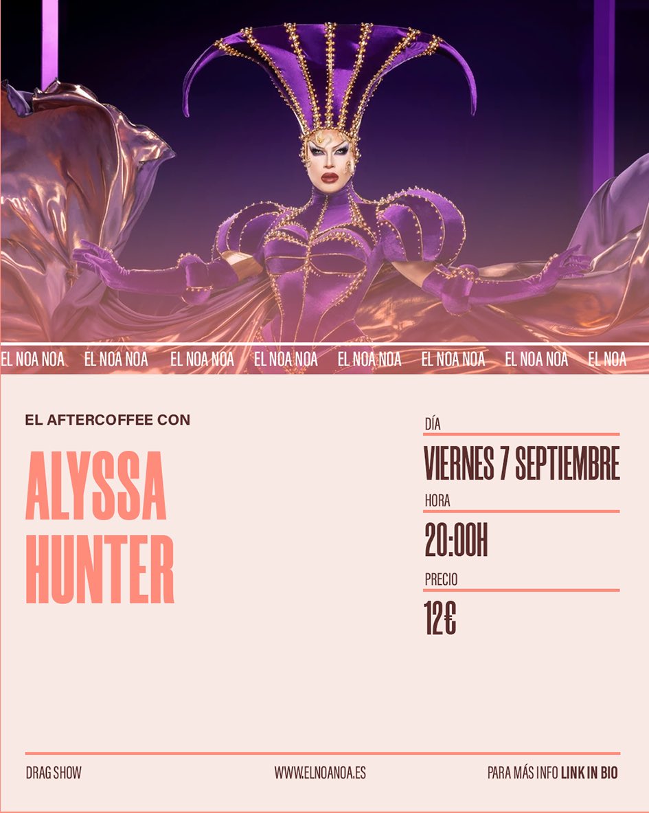 Mañana viene Alyssa Hunter al Noa Noa y aún estáis a tiempo de venir ✨✨✨✨

elnoanoa.es/producto/alyss…