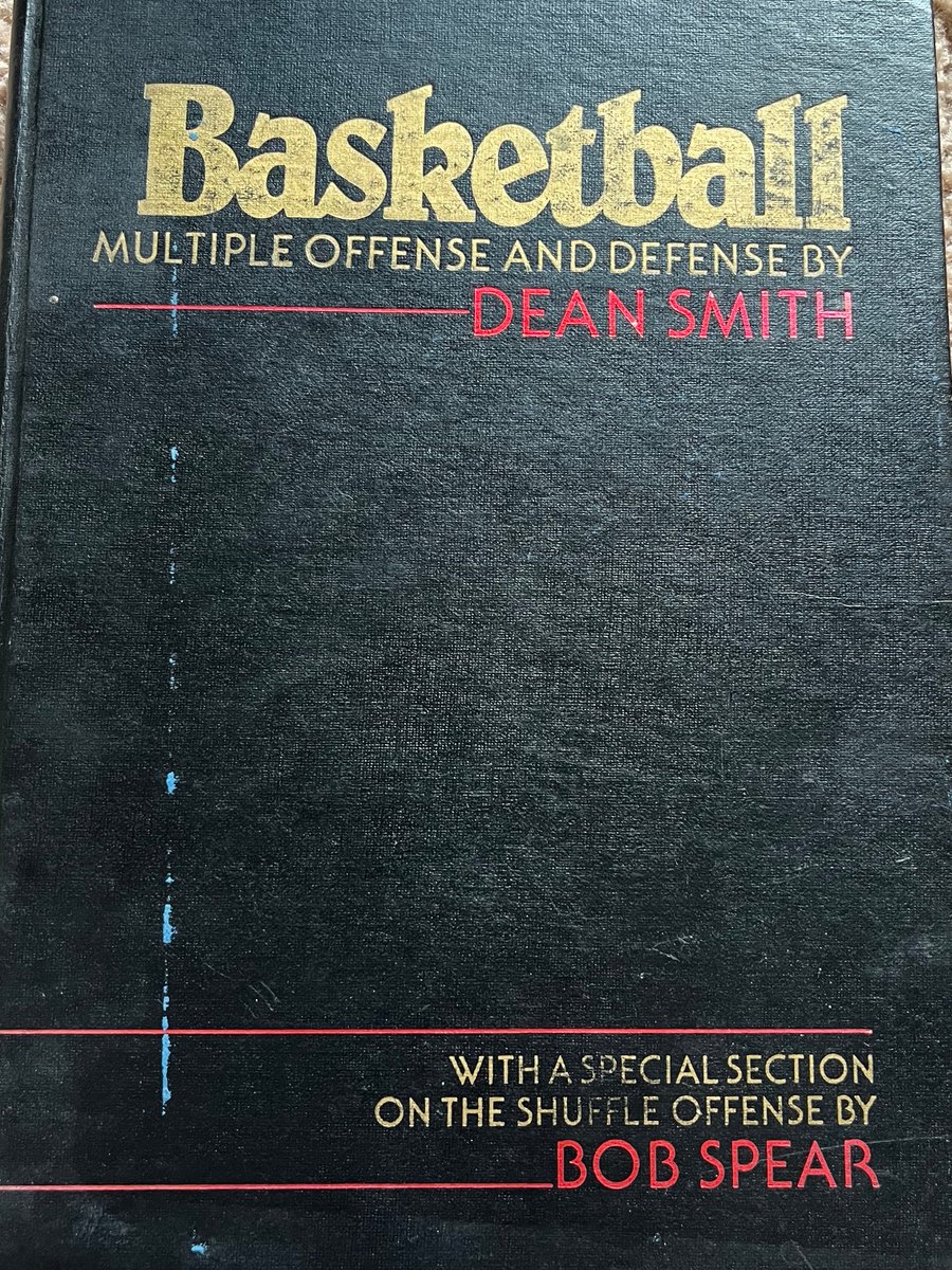 Mike_Jagacki's tweet image. Starting a new series: Best Nuggets From Coaching Books 📚

The first one comes from Dean Smith &amp;amp; Bob Spear’s Basketball: Multiple Offense and Defense.

Dean Smith believed: “Defense dictates the game.” 

His example was that coaches can’t say, “Tonight we’ll run a zone offense,”…