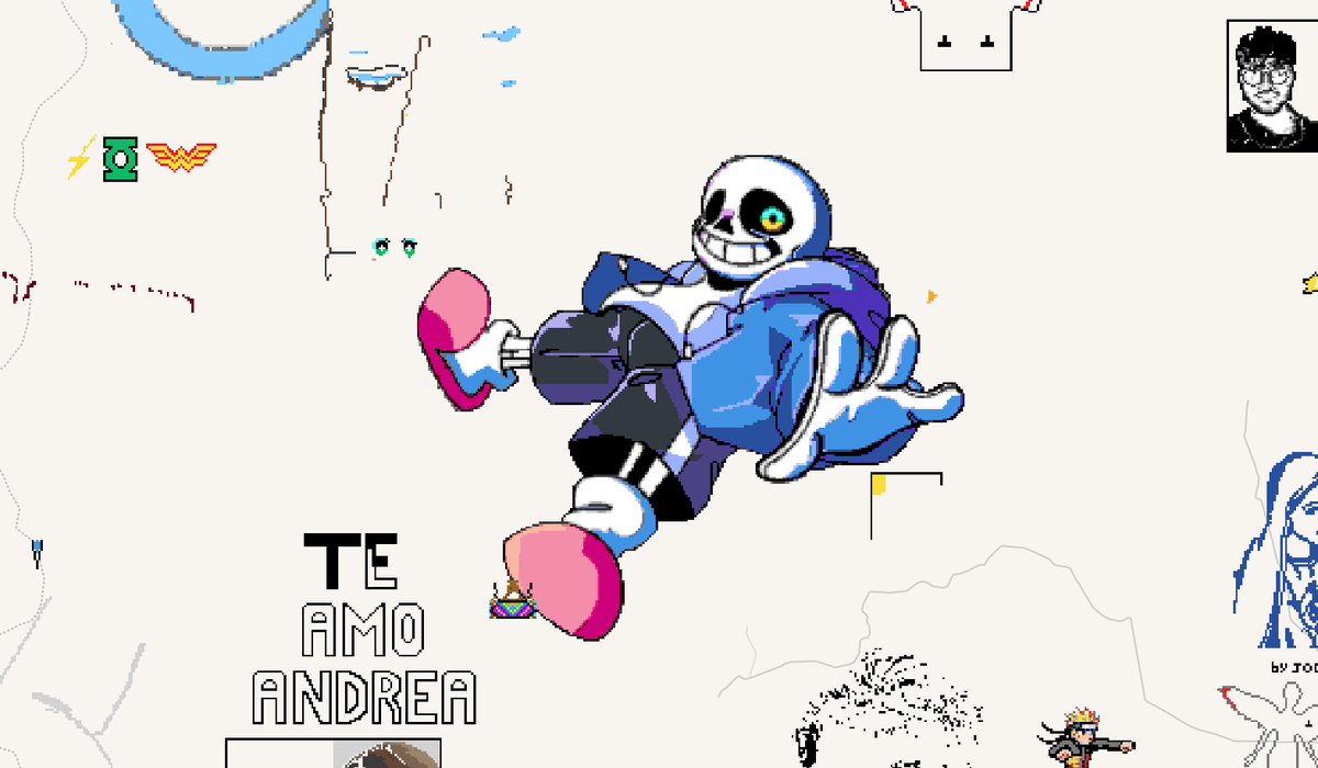 Luis13551's tweet photo. mi carta de amor a sans en el wplace 

#wplace #sans #Undertale https://t.co/qeB6CltvVr