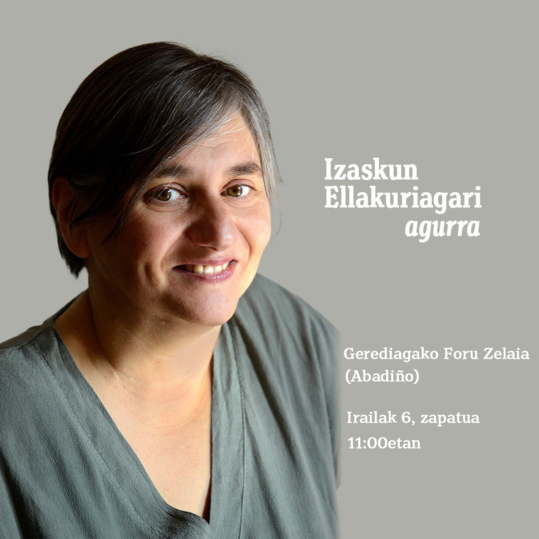 Zapatu honetan agur ekitaldia egingo jako Izaskun Ellakuriaga Bustintza, Bizkaia Irratiko kazetari eta Gerediaga alkarteko komunikazino arduradunari