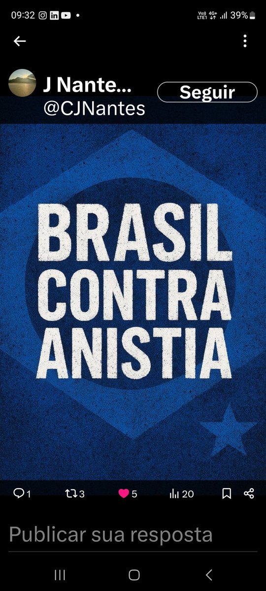 Armando61690607's tweet photo. @lazarorosa25 @LaetiziaC BRASIL CONTRA ANISTIA 
BRASIL CONTRA ANISTIA https://t.co/FdKqnqbuIJ