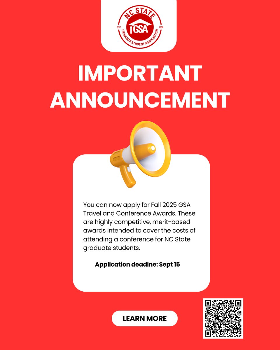 You can now apply for the GSA Fall Travel and Conference Award.
form.jotform.com/251177357428968