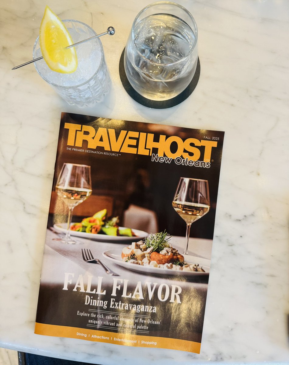 VictoriaHRich7's tweet photo. Fall issue is here! Find us in 150 New Orleans hotels (rooms, concierge desks, lobbies) for the best places to eat, shop, and play! #travelhostnola #neworleanstourists https://t.co/f9Sdyul538