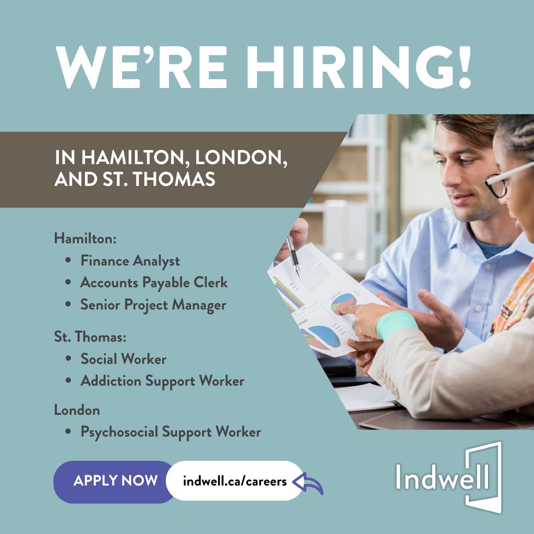 We’re hiring! Join a team that’s helping create affordable, supportive housing and lasting change in our communities.

Find the full job descriptions and apply today at indwell.ca/jobs.

#HopeAndHomes #supportivehousing #affordablehousing #hamont #stthomasontario #ldnont