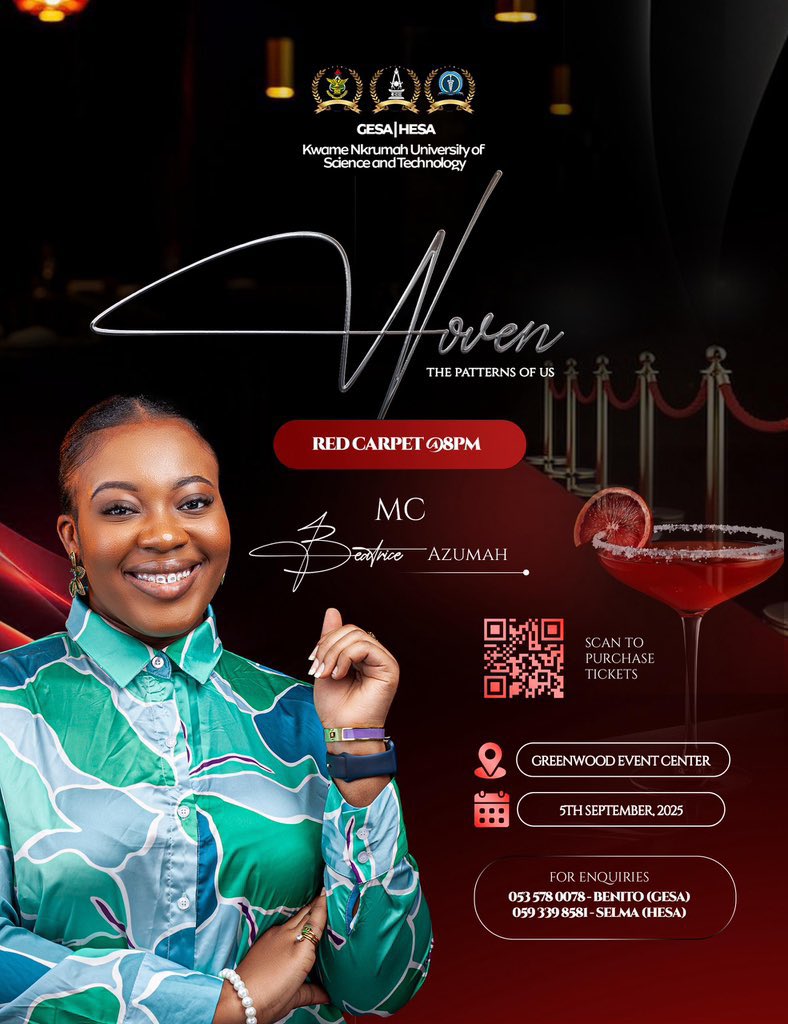 watsuptek's tweet photo. MCโs for #WOVEN2025.
๐ Greenwood Event Center |Friday, 5th September 2025
๐ https://t.co/XJ7kBpPygU
#EveryThreadTellsAStory
#WatsuptekReport https://t.co/7ZIEnMcMWI