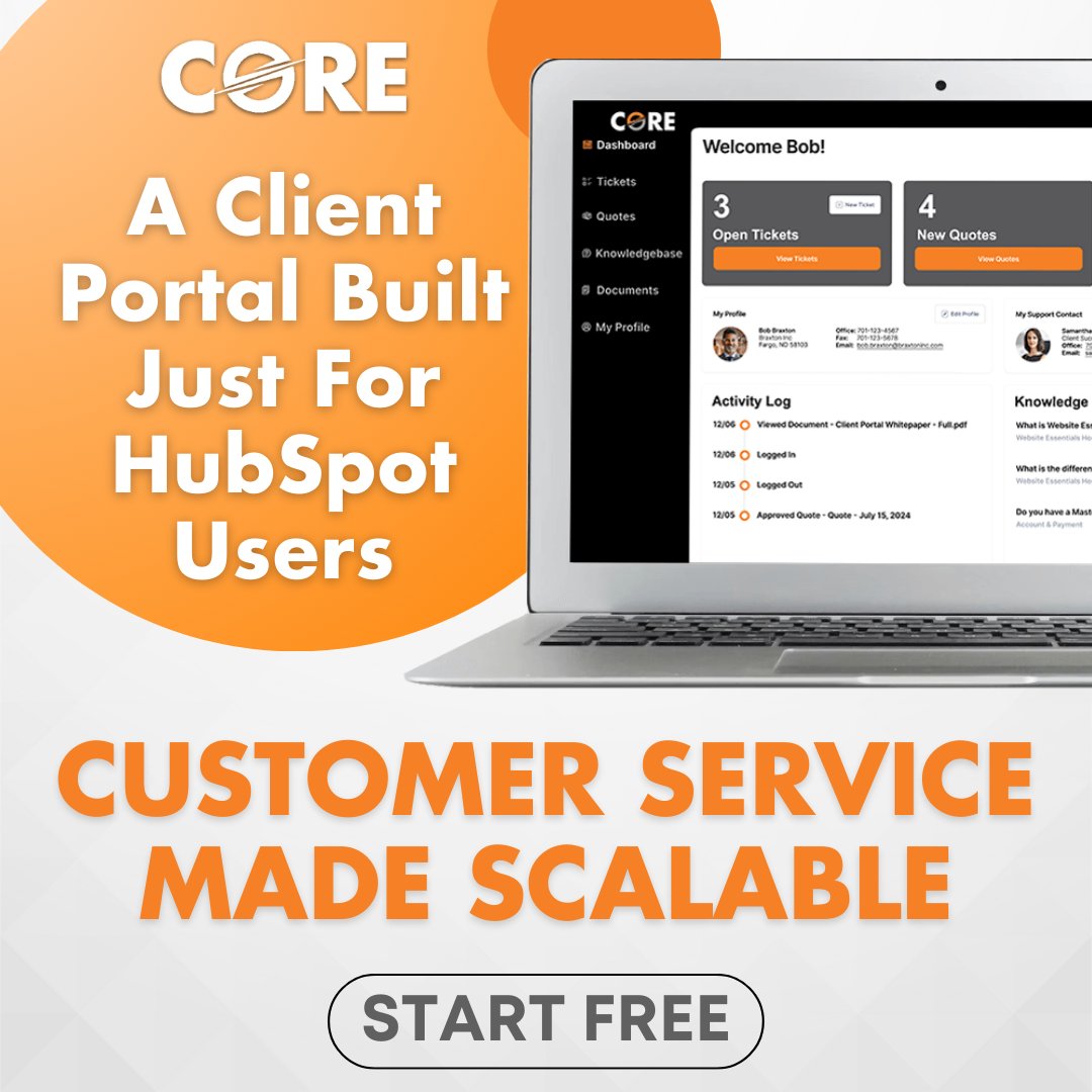 At #Inbound2025 and wondering where to find a HubSpot-integrated client portal that you can set up in under 10 minutes? Boy, have we got good news.
👉 coreportal.io