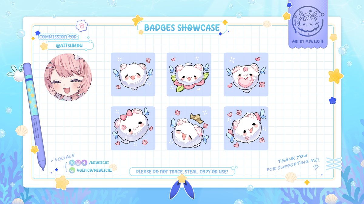 🌸Fluffy Badges for <a href="/aitsumou/">ai 🧸🪽 ɢʀᴀᴅᴜᴀᴛᴇᴅ</a> 
Thank you! ♡ 
◝(ᵔᗜᵔ)◜  

#VGenComm