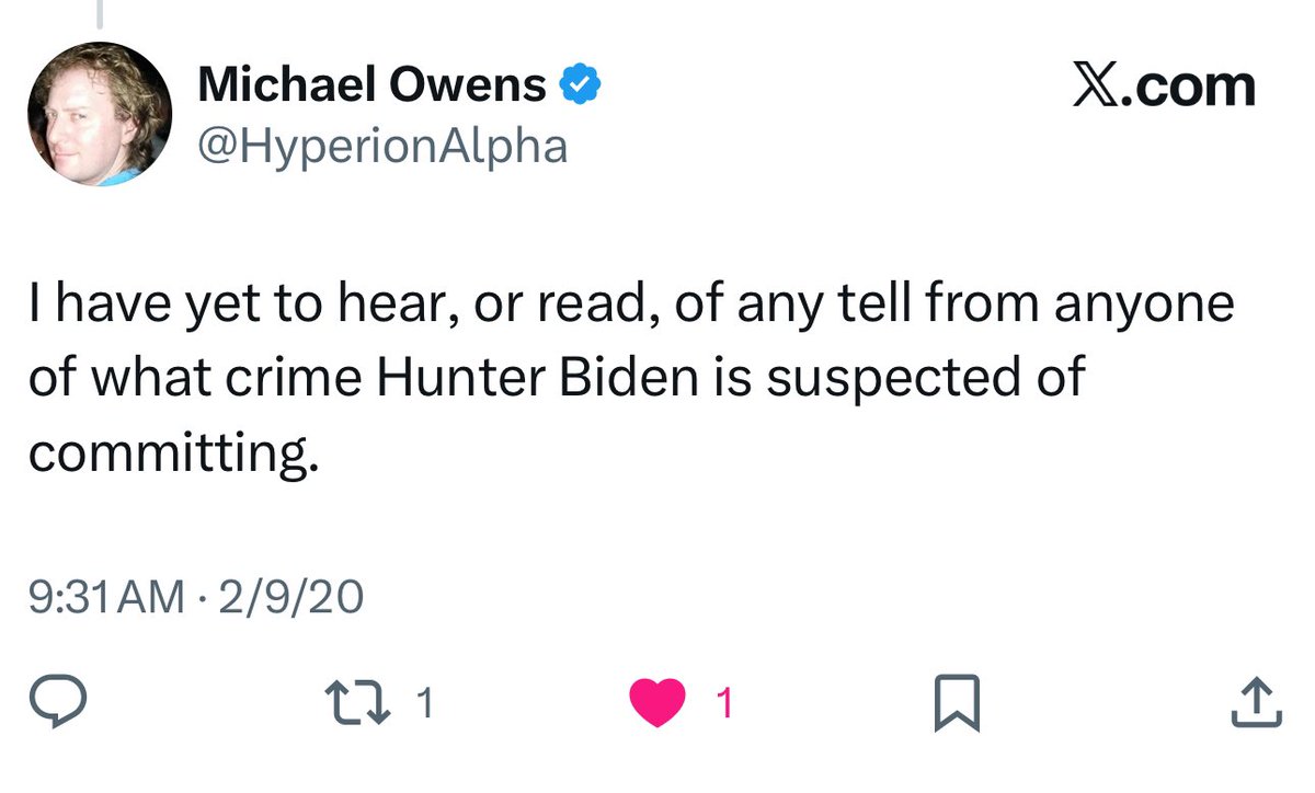 Genius <a href="/HyperionAlpha/">Michael Owens</a> has been consistent with his love of propaganda tv talking points. He loves big pharma and is an excellent student pushing their profit goals. Look at his history of stunning takes.