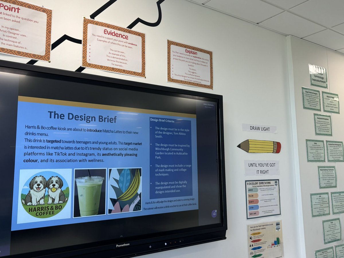 S2 have made a great start to their design unit by visiting the local community garden to gather inspiration for their matcha coffee cup designs. They are so excited that the local coffee kiosk, Harris &amp; Bo are going to judge the designs and select a winner!@wlwinchburgh_ac 🌱🧋