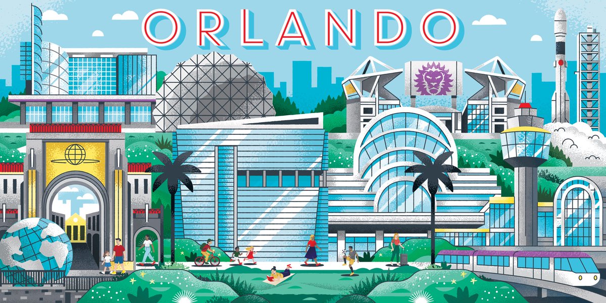 Thrilled to create a mural for Walter P Moore’s Orlando office with Fournir Co. A vibrant nod to my hometown’s landmarks, innovation, and energy. Honored to bring this vision to life. I can’t wait to see it in person soon!