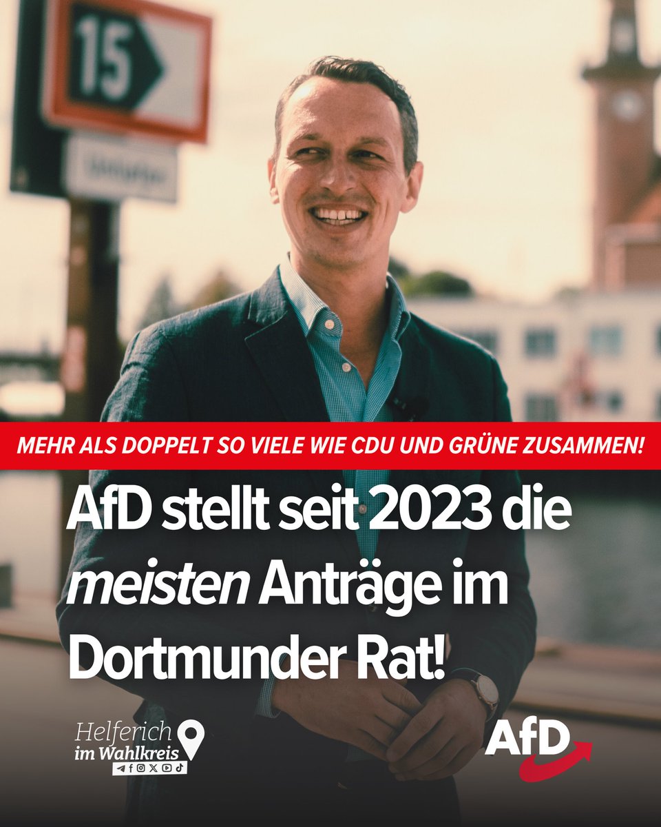 AfD stellt seit 2023 die meisten Anträge im Dortmunder Rat! Hier weiterlesen: matthiashelferich.de/aktuelles/afd-…