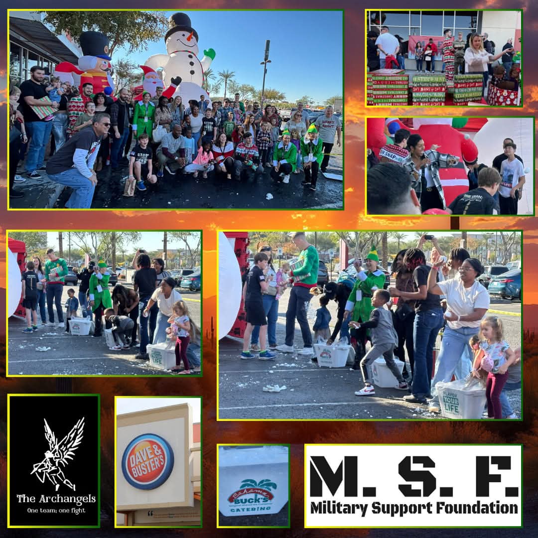 🌟 *upcoming November 2025 Baby It's Cold Outside in Phoenix Arizona for US Army Soldiers and their families! ❄️⛄️🏔

Last year, we had the incredible opportunity to serve those who serve us. Through the dedication of Archangels, the Military Support Foundation, and amazing