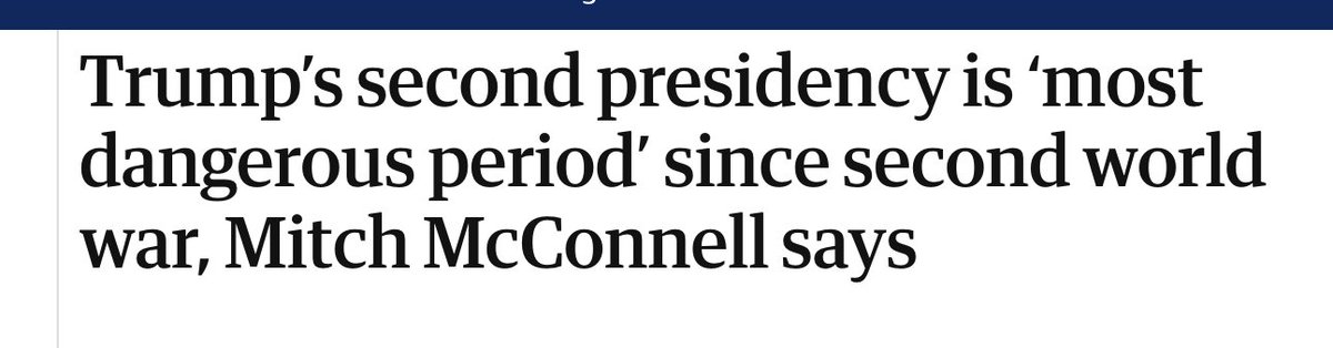 Wow... strong words... it's too bad Mitch has never been in any kind of position of power to do anything to stop that—