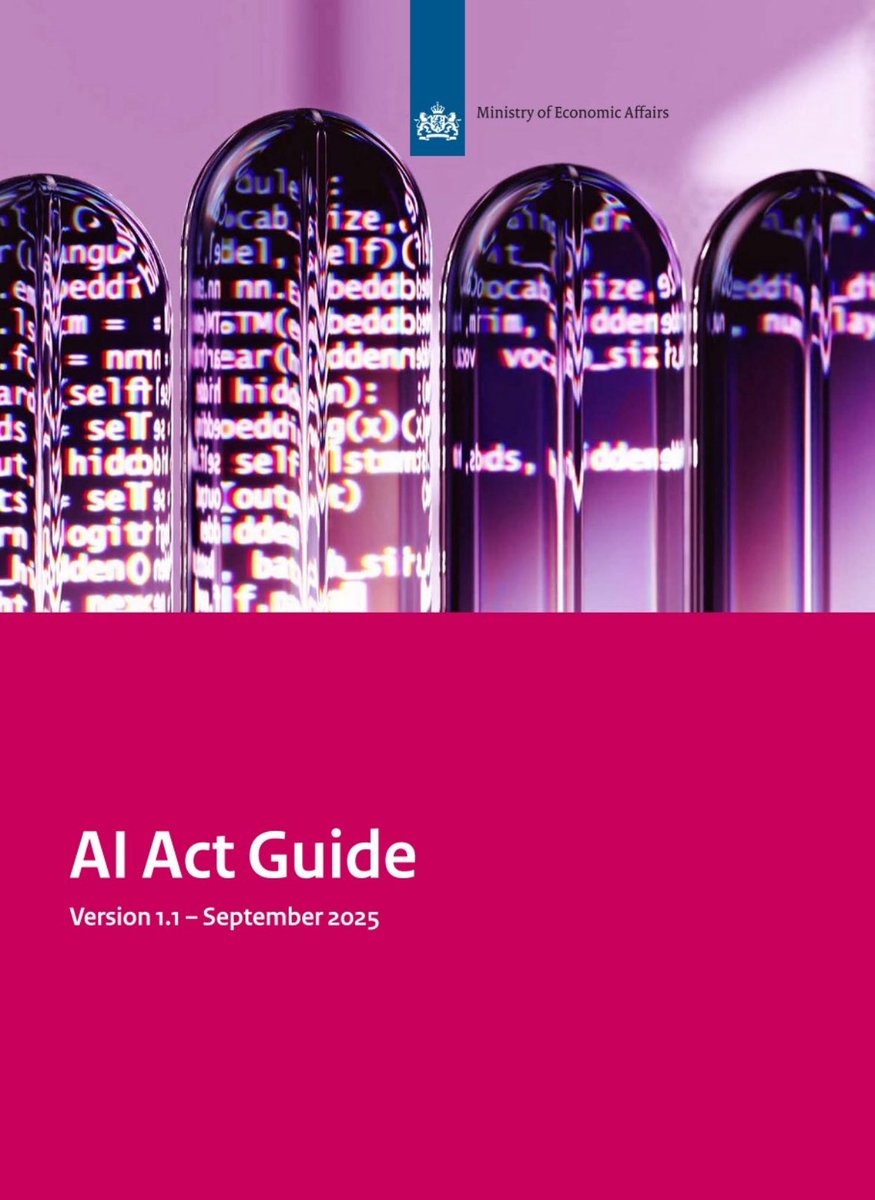 montezumachavez's tweet photo. The Dutch Government just published its AI Act Guide.

The AI Act is an extensive legal document governing Artificial Intelligence (AI) for the entire European Union (EU). This guide has been prepared as a tool to provide easy insight into the key aspects of the AI Act. https://t.co/t03m4NSq8v