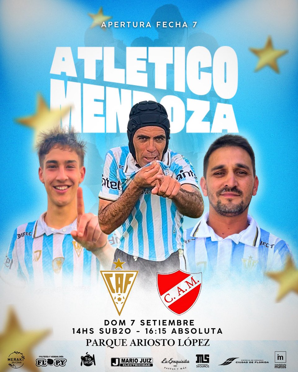 𝑱𝒖𝒆𝒈𝒂 𝒆𝒍 𝑪𝑨𝑭 🩵🤍🔜 

🏆 Apertura 25'
📆 Fecha 7
🆚 Mendoza
🏟️ Parque Ariosto López 
🗓 Domingo 7/9
🕣 14hs SUB20 / 16:15hs ABSOLUTA

#vamoelcaf🗣️ 

#elgigantedeflorida💪🏻 

#103AñosDeGrandeza🩵🤍