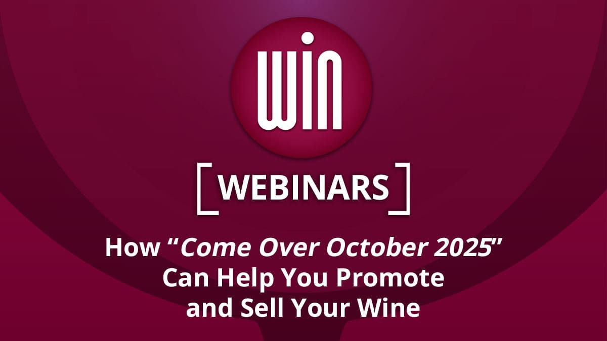 Watch now on demand! Learn how participating in the Come Over October 2025 campaign can help you elevate your brand, craft compelling marketing, and connect with more wine lovers. buff.ly/GH0WLiK