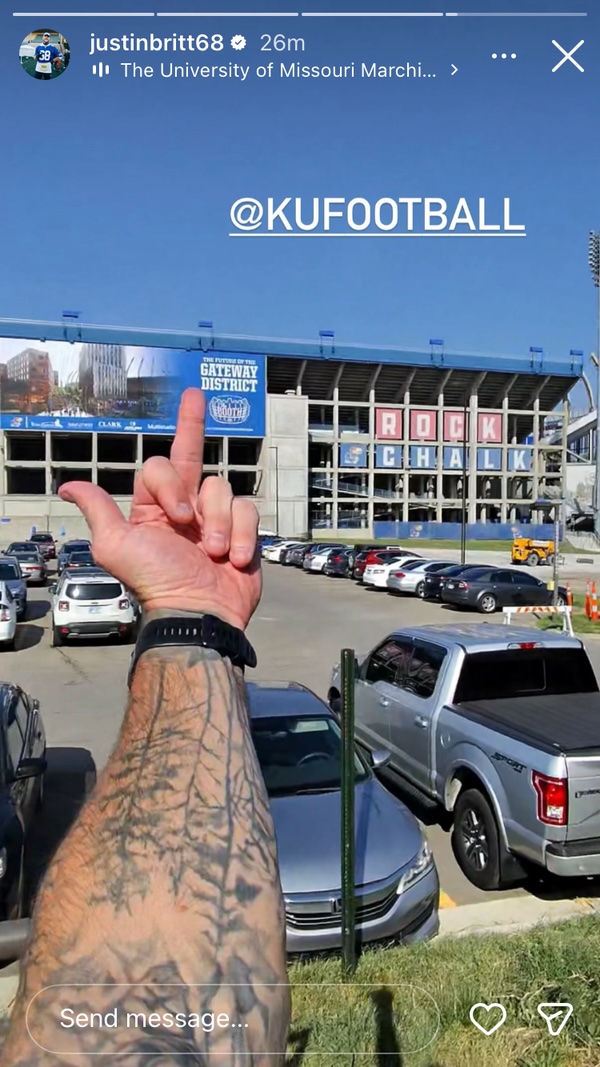 Some have questions whether today's #Mizzou students and players understand the depth of the KU rivalry. I know the former players understand it. From Justin Britt's Instagram story