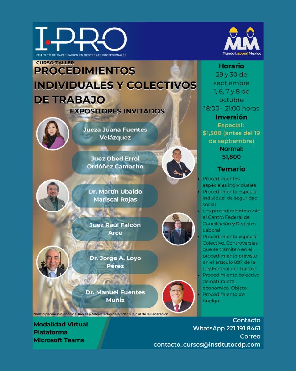 Conocer las particularidades de los procedimientos individuales y colectivos, así como los procedimientos administrativos sindicales ante el CFCYRL, es una exigencia del ejercicio profesional de la Abogacía en Derecho del Trabajo.