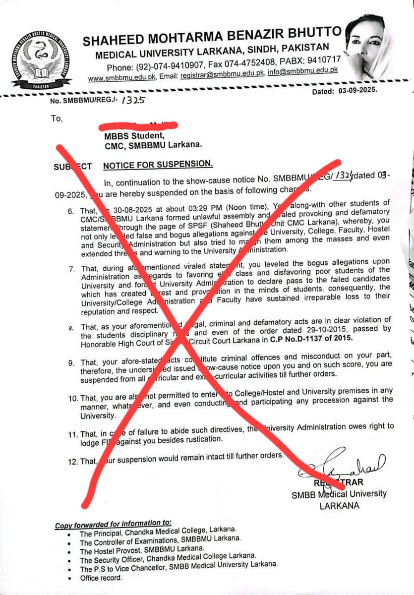 Student Action Committee ChandKa medical college have had all parties conference, in which students have decided to protest against authoritarian administration. PrSF Sindh demands to address students' concern immediately, otherwise PrSF Sindh will call sindh wide protest