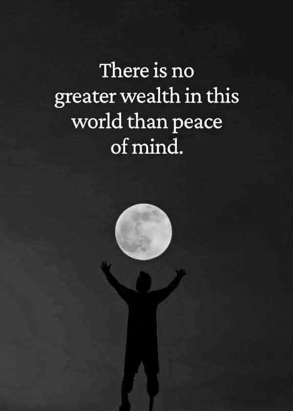 FreakyTheory's tweet photo. The greatest wealth is peace of mind. https://t.co/tgKUIlroLo